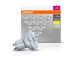 Osram Spot LED 4,3 W Warm RÃ©flecteur 2700K, Verre, GU10, Argent - Pack de 10