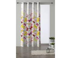 Martina Home Rideau avec Oeillets Imprimé Papillon Taille 140 x 260 cm
