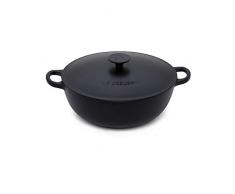 Le Creuset, Marmite en Fonte Ãmaillée avec Couvercle, Ronde, à 32 cm, Compatible avec Toutes Sources de Chaleur (Induction Incluse), 6.382 kg, Noir