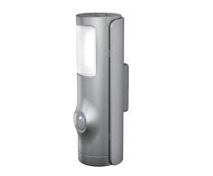 LEDVANCE GADGET NIGHTlux Torch + Détecteur de Mouvement (Piles incluses) | Veilleuse Mobile à Pile | Argent | 0,35 Watts - 10 Lumens | Blanc Froid | Etanche IP54