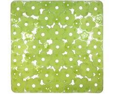ID Mat 525207 Fleurs Tapis Fond de Douche PVC Vert 52 x 52 x 0,4 cm