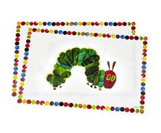Gedalabels 15500 Caterpillar Nimmersatt Set de table Tissu/PP Multicolore 43 x 29 x 1 cm set de 2