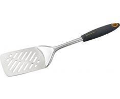 Fackelmann 25203 Spatule ajourÃ©e Soft 33cm Gris/Orange/Argent, Acier Inoxydable, 33 x 7,5 x 2,4 cm