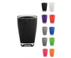 MSV 140666 Verre Ã Dents Tahiti en Acrylique en Noir, Acier Inoxydable, 30x20x110 cm