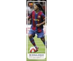 1art1 40658 Poster de Porte Football Fc Barcelona Ronaldinho 07/08 158 X 53 cm