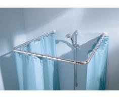 Kleine Wolke 0345100001 Barre Universelle pour Rideau de Douche Blanc à 25 mm 3 Tailles