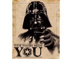 Pyramid International Star Wars Classic (Empire Needs You) Mini Poster, Plastique/Verre, Multicolore, 40Â x 50Â x 1.3Â cm