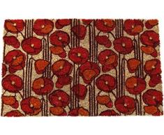 Entryways Paillasson 43 x 71 cm à Motifs Coquelicots fabriqué en Coir avec Support antidérapant en PVC