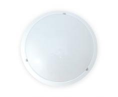 Vision-EL 77786C Plafonnier LED Ã300 18W 4000°K, Aluminium/PVC, 18 W, Blanc, (L x Ã)-95 x 296 mm