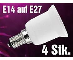 Lunartec 4 convertisseurs de Douilles - Culot E14 vers Ampoule E27