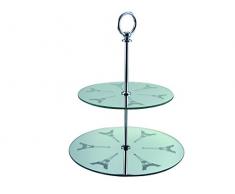 Aulica 457001 Tour Eiffel Double Etage pour la Table Gris 25 x 20 cm