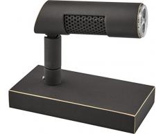 TEKNI-LED - Spot LED à poser sur console, meuble, vitrine â Lampe orientable éclairage tableaux - 5W â blanc chaud 2700K â IRC95 - Laiton Patiné Mat