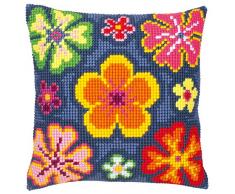 Kit coussin au point de croix Flower power