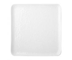 HOTELWARE Diamond Plat carrÃ©, 21Â cm, Porcelaine, Blanc