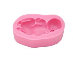 DeColorDulce - Moule en Forme de BÃ©bÃ©, Grand, Silicone, Effet 3D, Rose, Parfait pour les DÃ©corations avec de la PÃ¢te Ã Sucre, 16 x 10 x 3 cm
