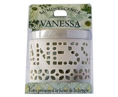 La Carterie 76009118 Photophore Ã Bougie Chauffe Plat, Porcelaine, Blanc, 11,1 x 7 x 7 cm