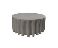 La Popeline de Lin Nappe Ronde, Polyester, Gris foncÃ©, 335.2 x 335.2 x 0.04 cm