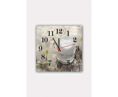 Bonamaison Horloge Murale en MDF, Multicolore, 30 x 30 cm