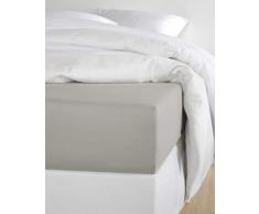 De Witte Lietaer Olivia Drap Housse qualitÃ© Satin Coton preignÃ©, Gris Clair/Dove, 180x200 cm h30 cm