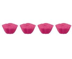 Zak Designs 0896-520 Jacks Rose Boite de 4 Dessous de Plats Modulables Rose Fuchsia