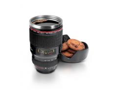 Thumbsup 1169 Mug Zoom de Voyage Thermo, CÃ©ramique, Noir, Argent