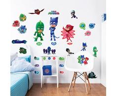 Walltastic 45231 Autocollants muraux Pyjamasques, Vinyl, Multicolore, 37,5 x 4 x 18,5 cm