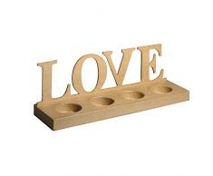 Rayher 67060000 pappmit support love fSC 100% recyclé dimensions : 32 x 9 x 10 cm et photophores en verre