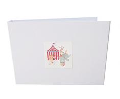 White Cotton Cards Tiny Album Photo Valeur Circus, Blanc