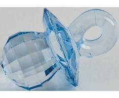 Club Green Acrylique Sucette, Bleu, 4.5Â cm, Lot de 6