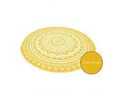 Soleil docre 403002 Drap de Plage, Microfibre, Jaune, 180 cm