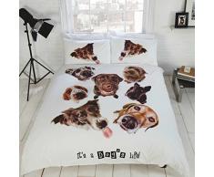Rapport Cest Une Vie de Chien King Taille Housse de Couette et taie doreiller Lit de lit Fantaisie pour Enfant Animaux New