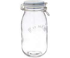 Kilner Bocal hermÃ©tique Nourriture pour Oiseaux en Verre avec Couvercle en cÃ©ramique, Transparent, 2Â Litre