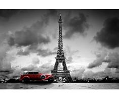 Papier Peint poster panoramique PARIS NOIR ET BLANC 4 x 2,70 m | DÃ©co et photo murale XXL QualitÃ© HD Scenolia