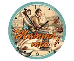 contento 866256 Horloge Murale, Bois