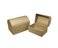 Rayher 71752000 pappmachà £ © Box¯: Coffre FSC recyclé 100%, 18 x 12 x 12,5 cm