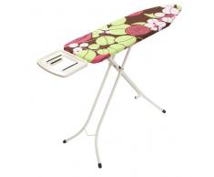 Brabantia 346927 Table à Repasser B 124 x 38 cm Piètement 22 mm / Laqué Ivory Groovy Roses