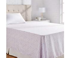 AmazonBasics Drap plane en microfibre, - Lavande Paisley - 230 x 260 cm