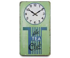 Roger Lascelles PUB/TEACLUB Horloge Murale, Bois Dense, Green, 41,5 x 5 x 30 cm