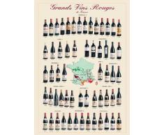 Empire 536709 Poster éducatif French Wines 68 x 98 cm