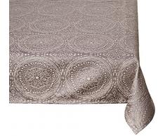 Lovely Casa Kolam Nappe, Polyester, Perle, 140 x 140 cm