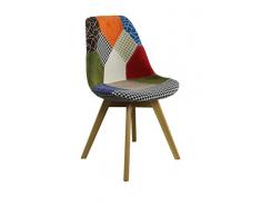 SuperStudio Set Chaise 2 unités. Beech Tulipe â Patchwork- Multicolore