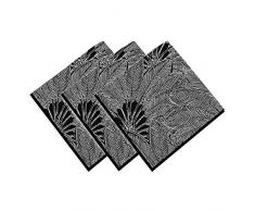 Soleil docre Oasis Serviette de Table, Coton, Noir, 45 x 45 cm