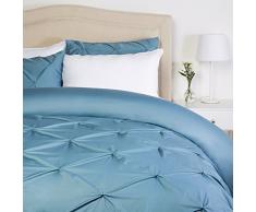 Pinzon Parure de lit plissÃ©e - 240 x 220 cm - Bleu Pierre