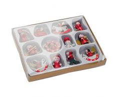 GÃ©nÃ©rique eBuyGB Lot de 12 Figurines Traditionnelles en Bois pour Sapin de NoÃ«l