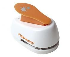 Fiskars Perforatrice à levier, Ãtoile, à 2,5 cm, Convient aux droitiers et aux gauchers, Acier de qualité/Plastique, Blanc/Orange, à levier, M, 1004722