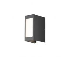Konstsmide 7992-370 Cremona Haute Puissance RÃ©glable ExtÃ©rieur 2 x 3 W LED Lampe Murale Acrylique Clair et Opale Aluminium IP54 LumiÃ¨re ExtÃ©rieure Anthracite Aluminium 9 W