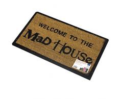 JVL Paillasson Mad House en Coco et PVC 33 x 60 cm