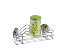 Wenko 5636100 Turbo Loc Panier dAngle Étagère Murale