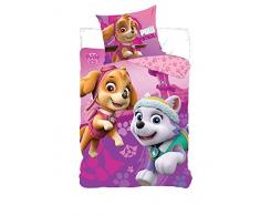 Paw Patrol Housse de Couette, 100% Polyester, Rose, 150Â x 220Â cm