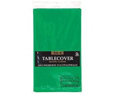 Amscan 77015-03 Nappe en Plastique Vert 1,37 m x 2,74 m